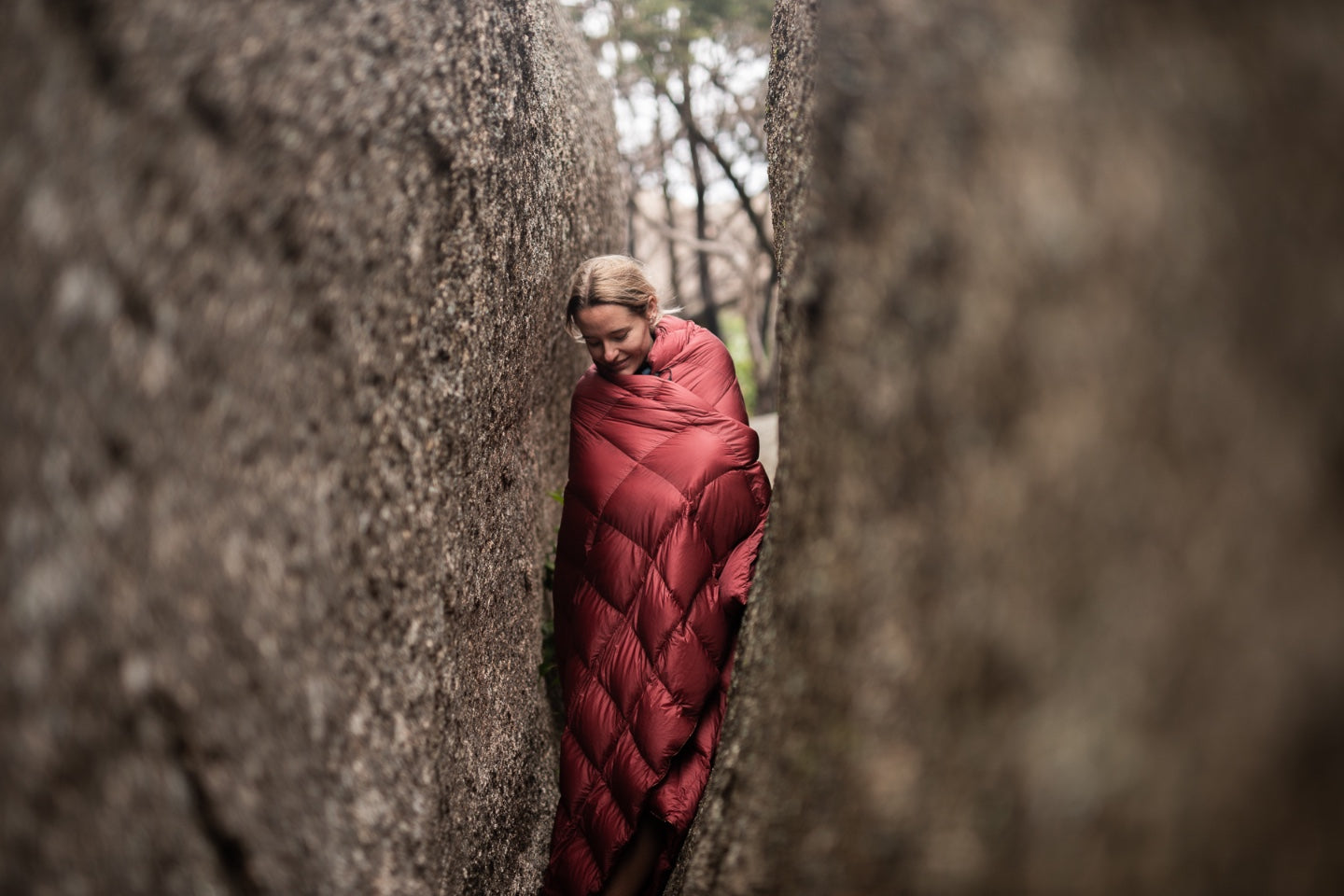 Earth Red Sustainable Down  - Puffy Blanket